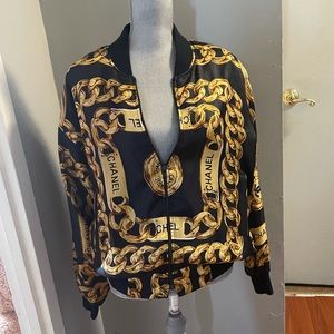 Black and Gold ladies light weight  jacket